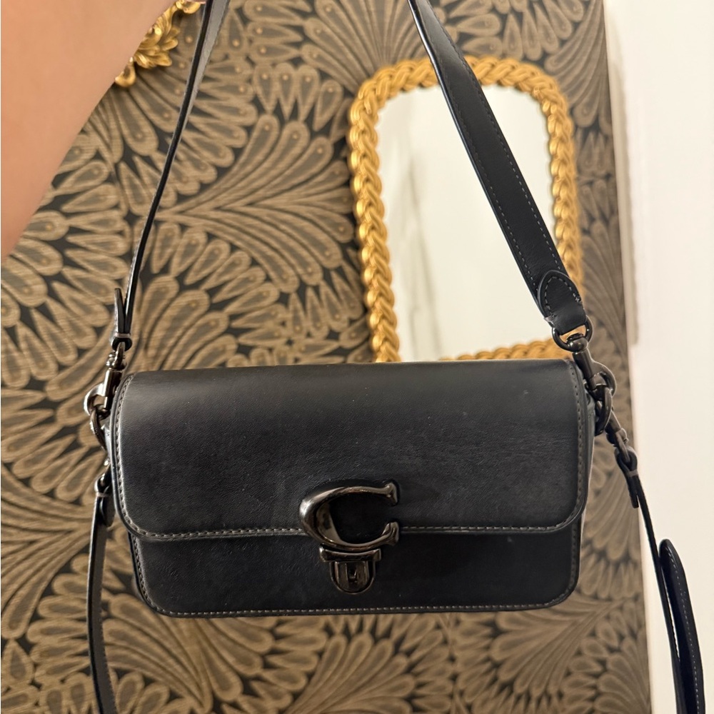 Coach Black Leather Shoulder Bag